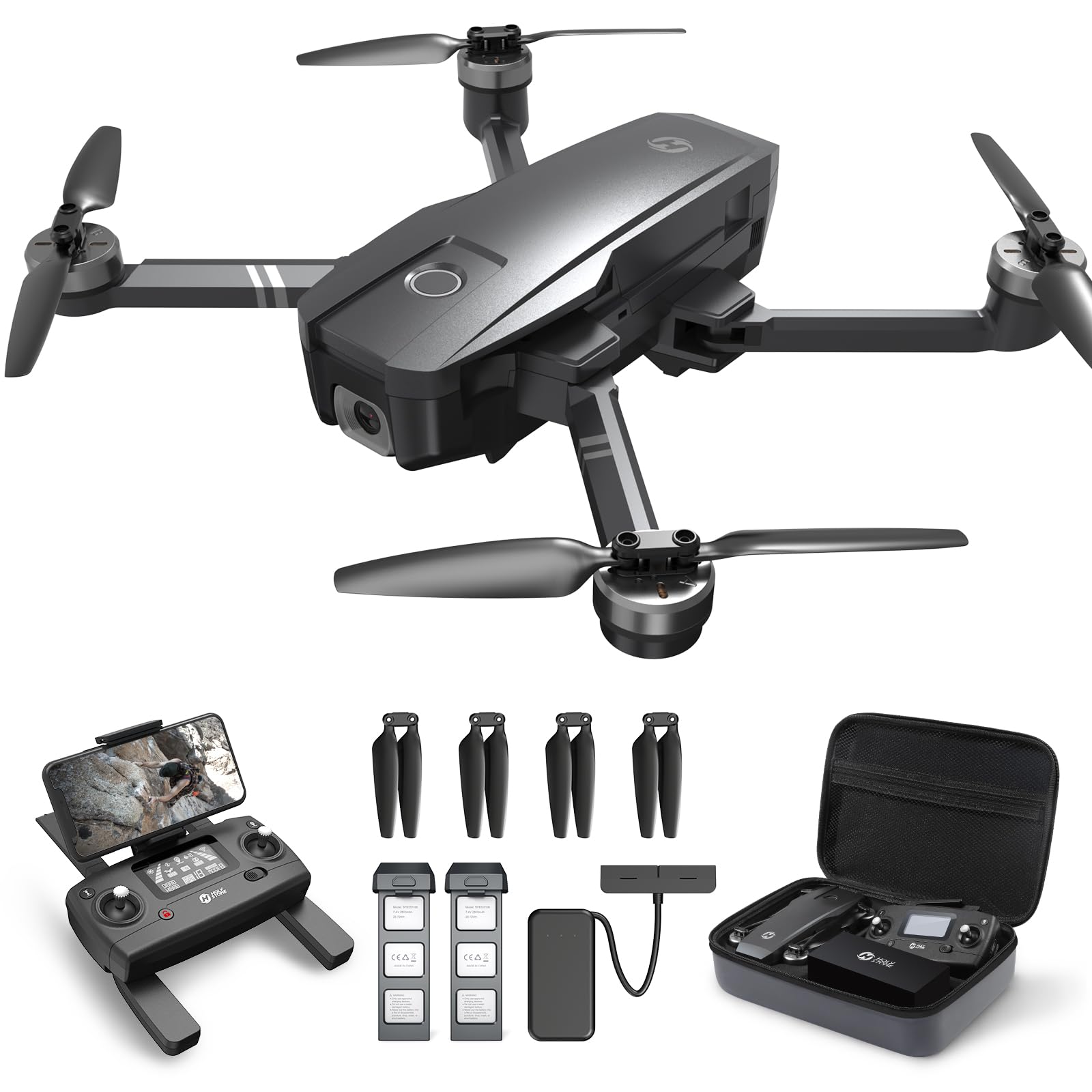 Holy Stone HS720 Foldable GPS Drone, Auto Return Home, Follow Me, Long Control Range, Includes Carrying Bag