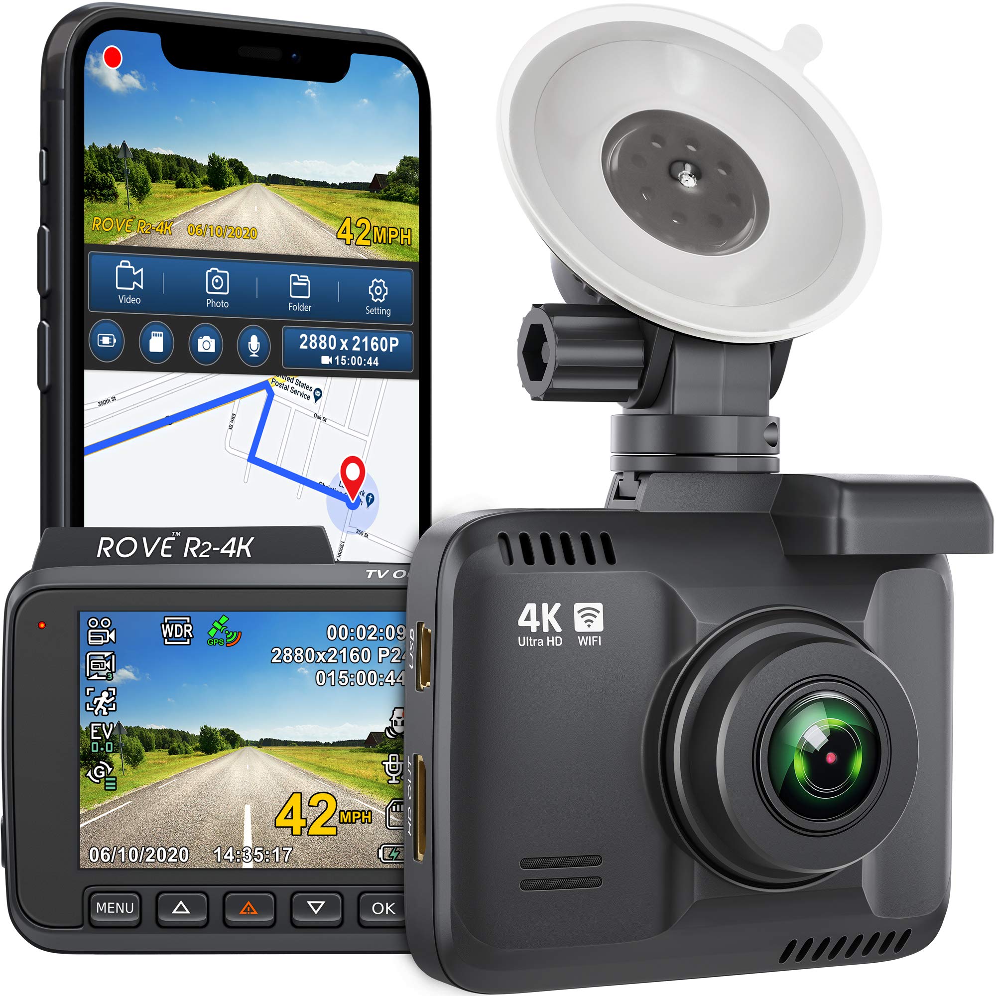 Dash Cam Built in WiFi GPS Car top Dashboard Camera Recorder