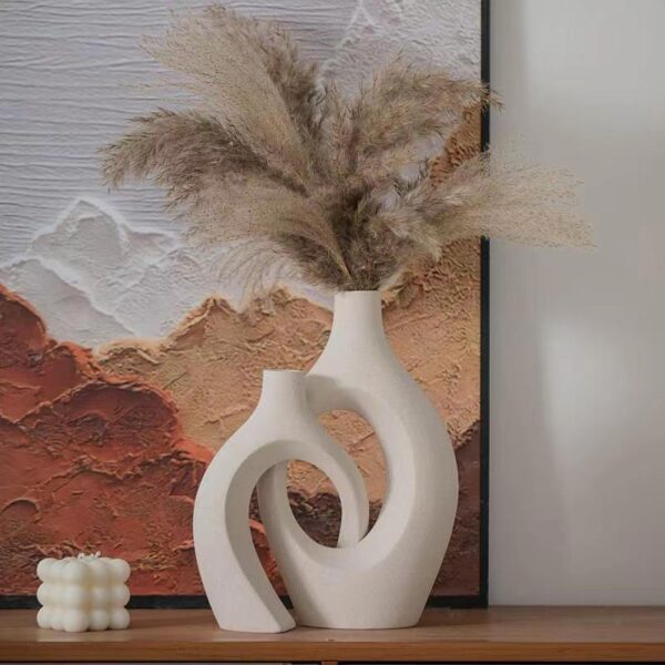 White Scandinavian Ceramic Vase